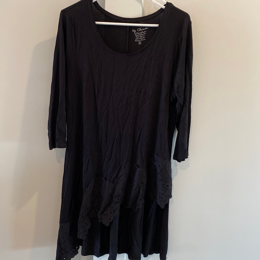 Chico’s tunic, black, size 1